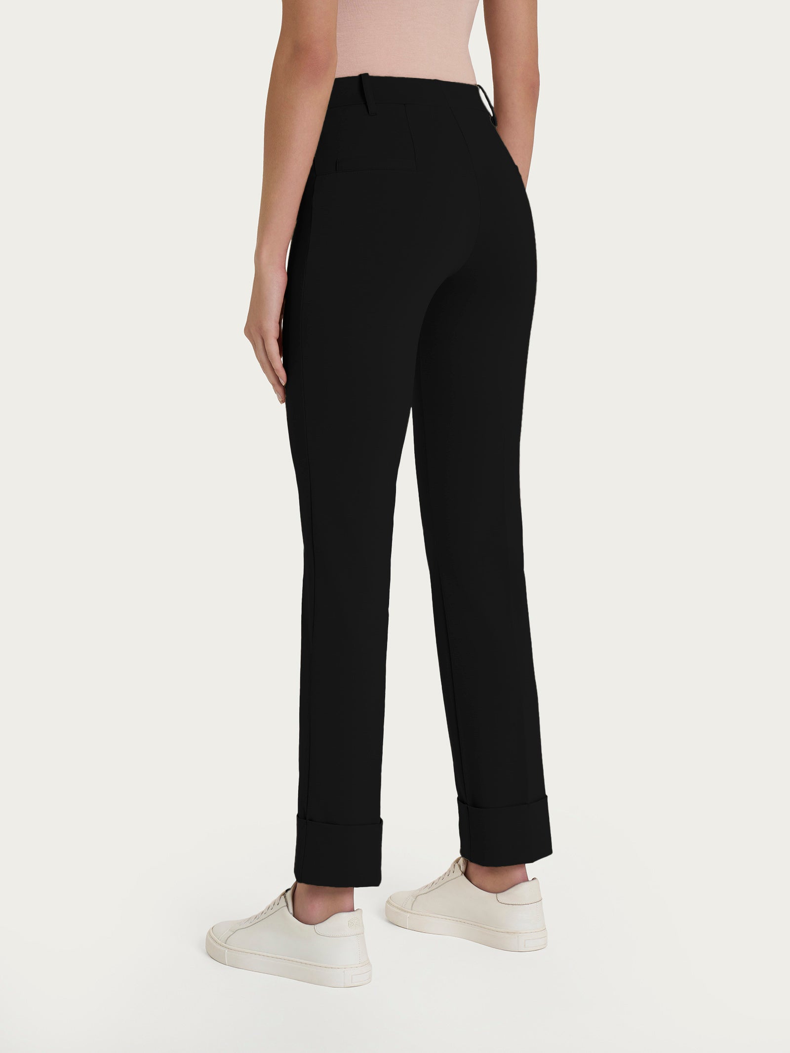 Ragno Compact Light Pantalone Slim Dritto Nero Elastico