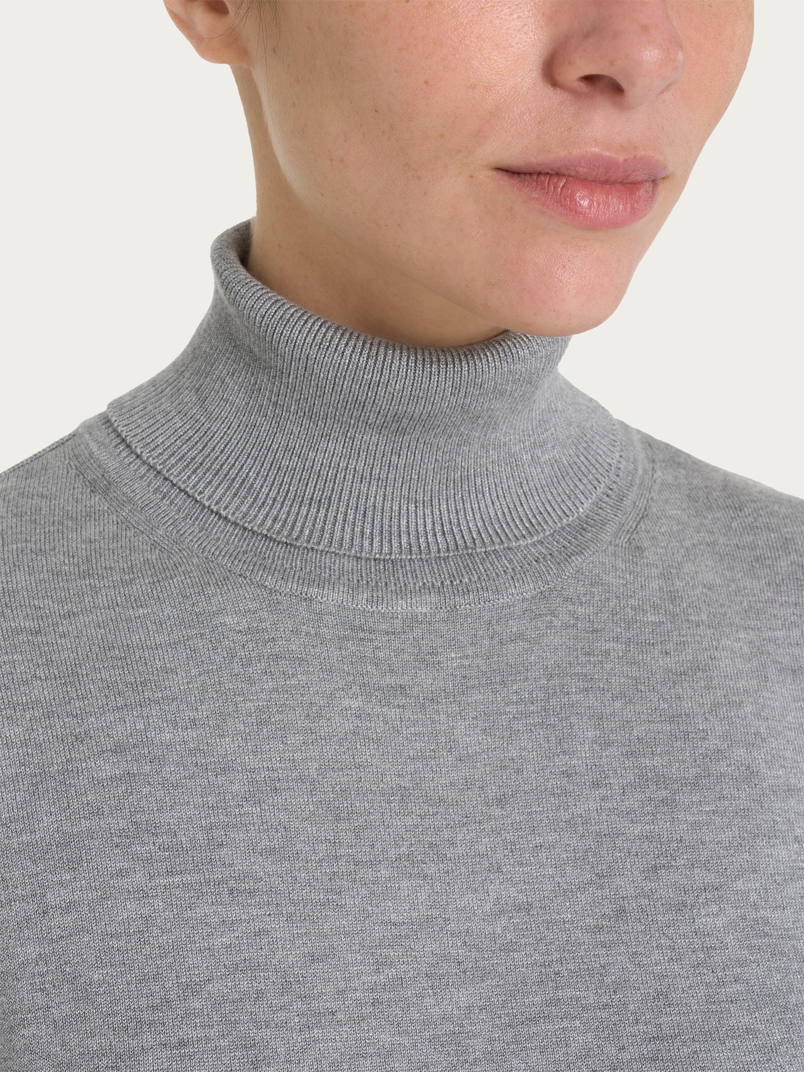 Ragno Four Seasons dolcevita maglia Ghiaia Mel.