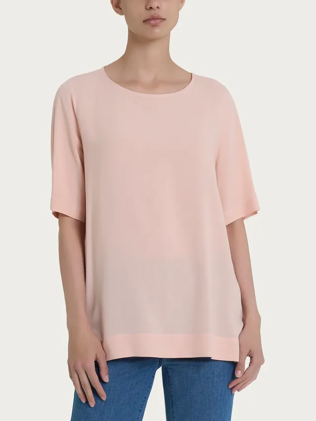 Ragno EcoSeta Blusa Manica Corta Cameo Rose viscosa