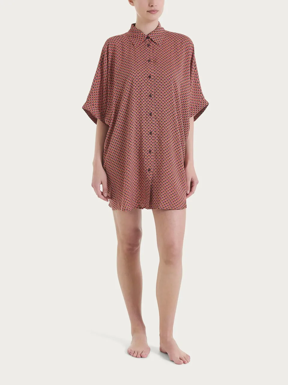Ragno EcoSeta Chemisier Kimono Fantasia abito spice route mare