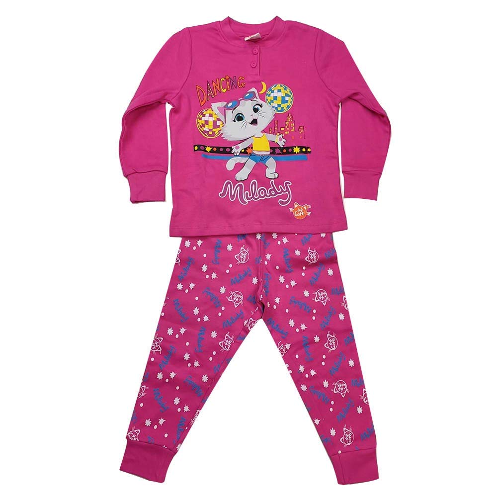 Lady C Sabor 44 Gatti pigiama bimba cotone invernale