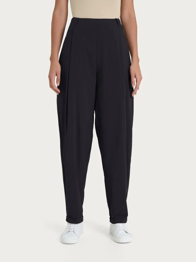 Ragno Super Fresh Pantalone Carrot Nero con tasche fresco