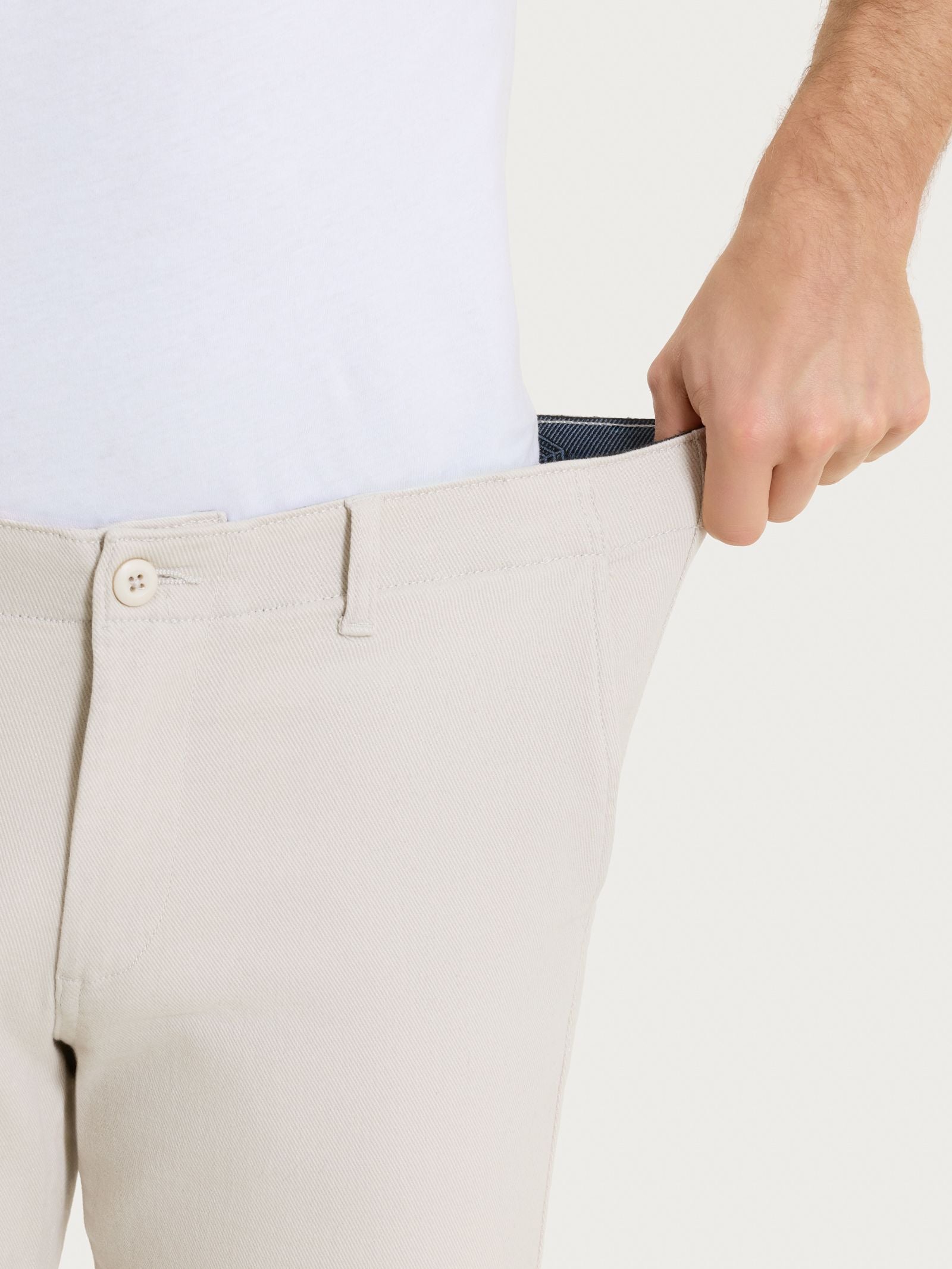 Ragno Compact Pantalone chino uomo champignon cotone