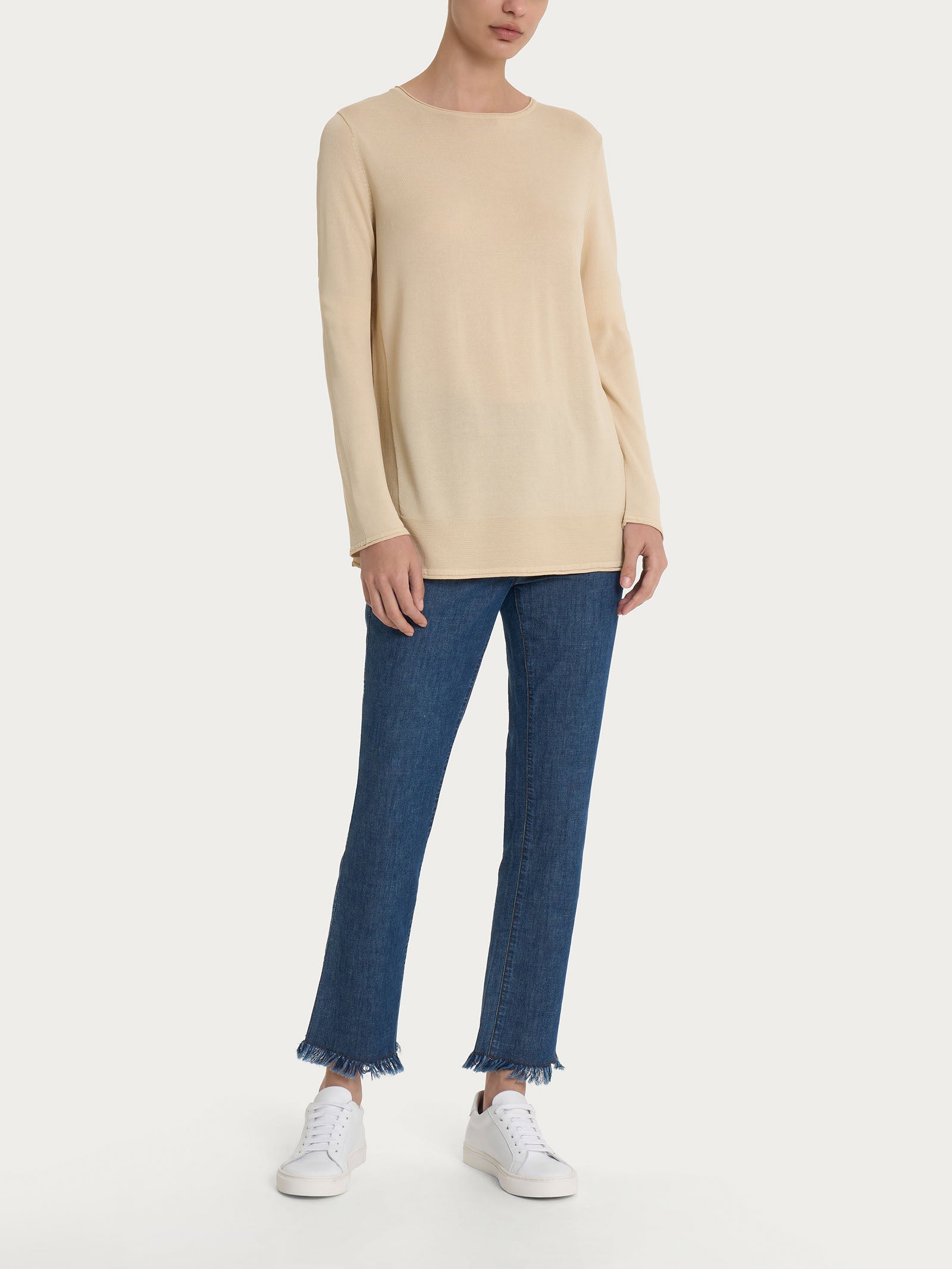 Ragno Crêpe Maglia Barchetta Wood Ash