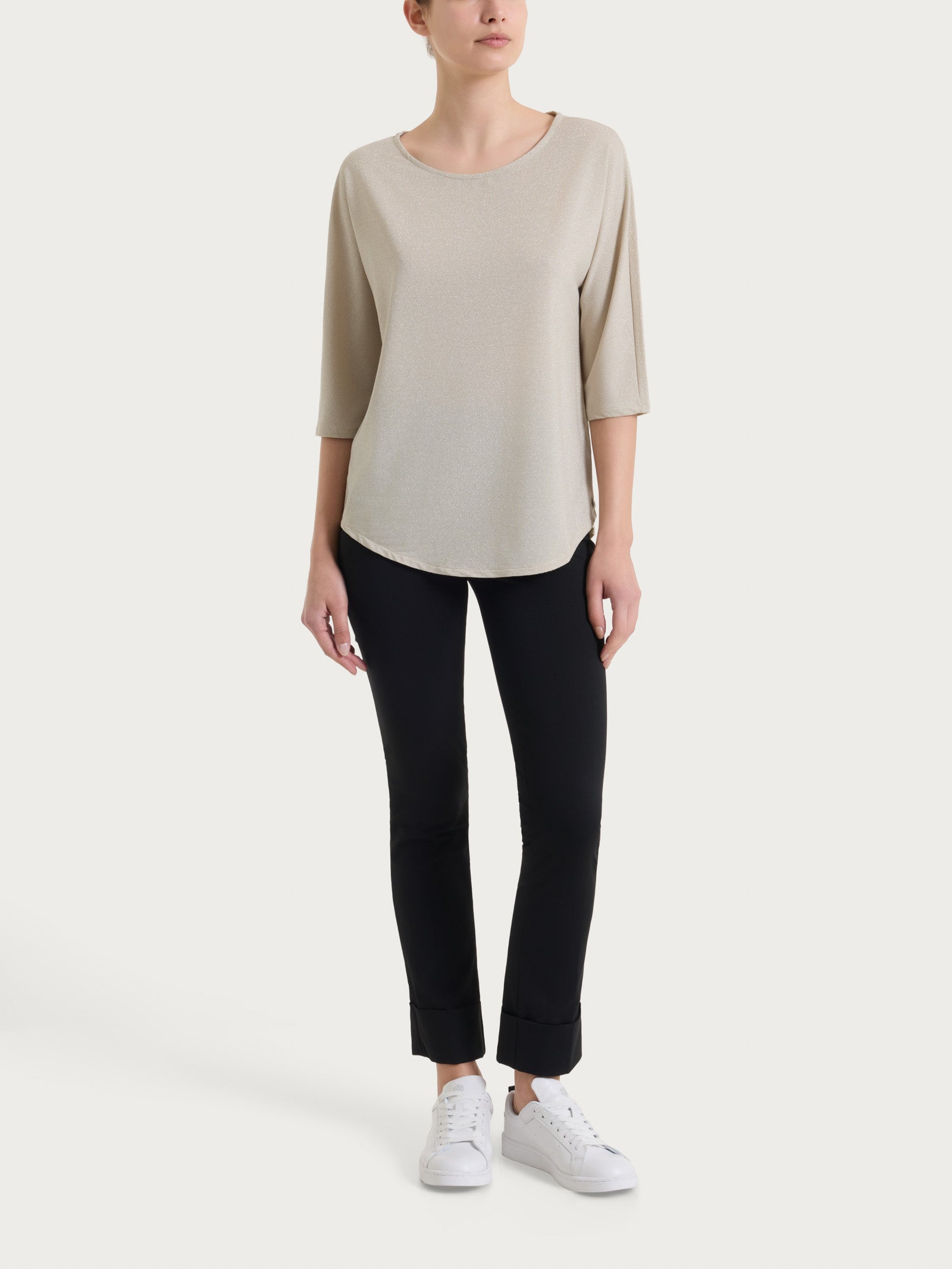 Ragno Summer Light maglietta kimono 3/4 Champignon righe