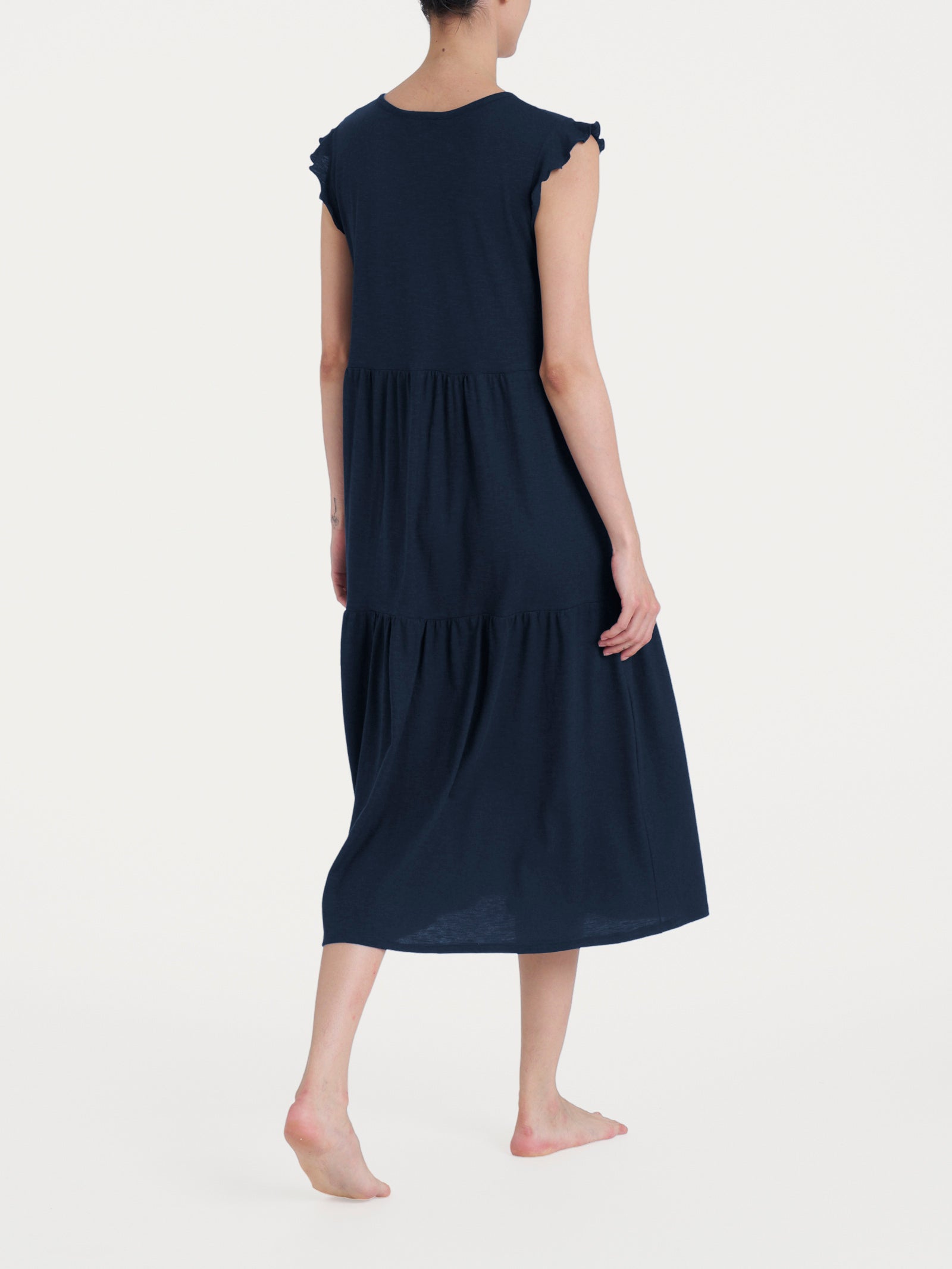 Ragno Jersey Cotone abito lungo Bleu manichine cotone