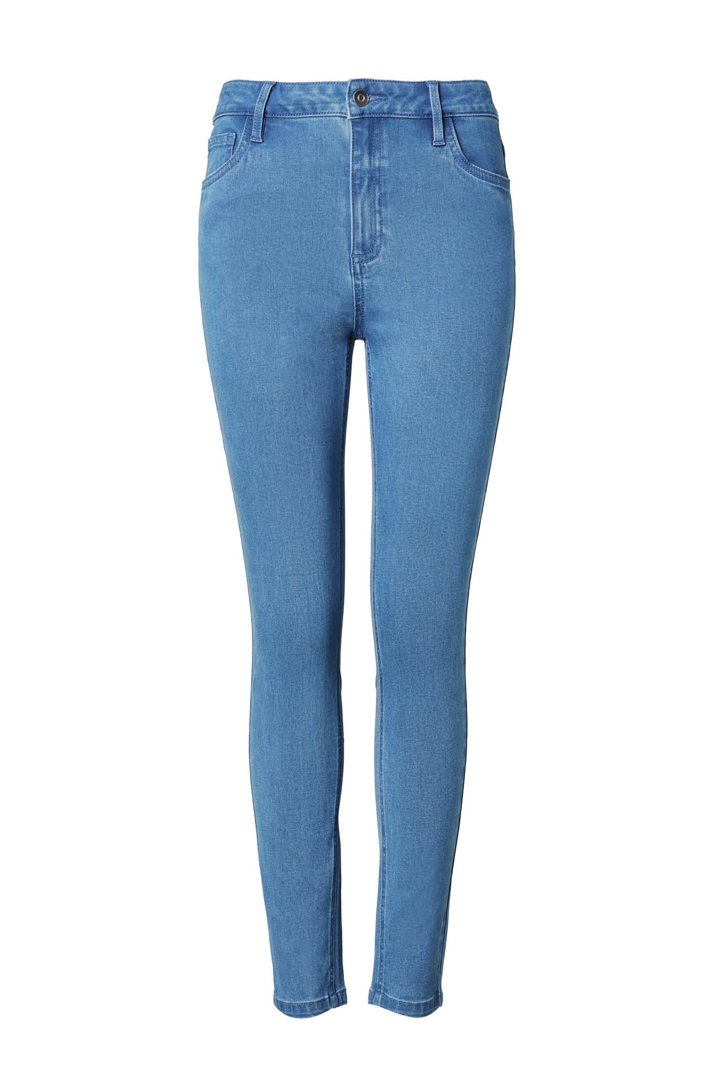 Goldenpoint Jeans Skinny Vita Media Cotone Elasticizzato con Tasche