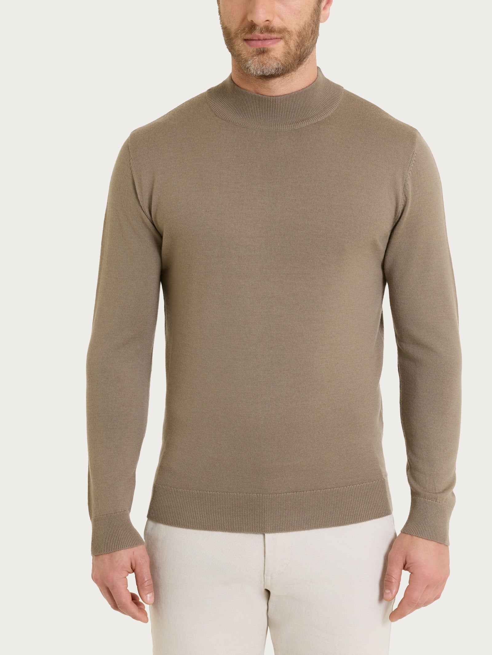 Ragno Merino Soft Lupetto lana uomo Weathered Teak