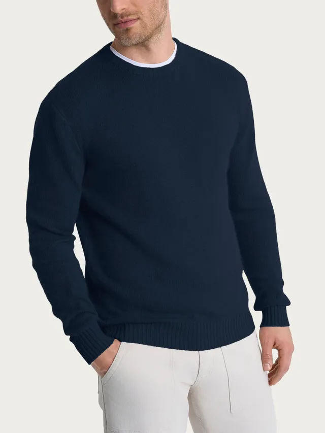 Ragno Natural Soft Pull Girocollo Uomo Bleu