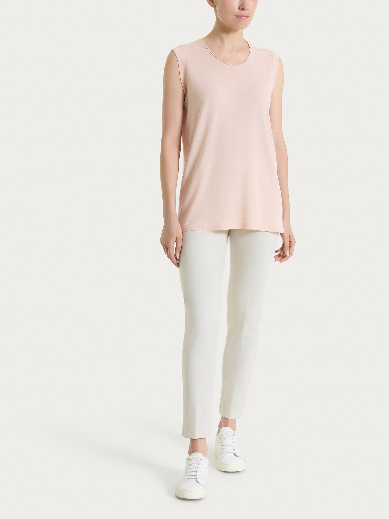 Ragno Compact Light pantalone capri Champignon con spacchi