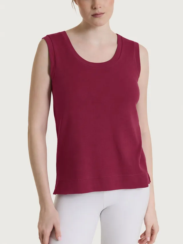 Ragno Eco Cotton Stretch Top Smanicato canotta beet red fresca