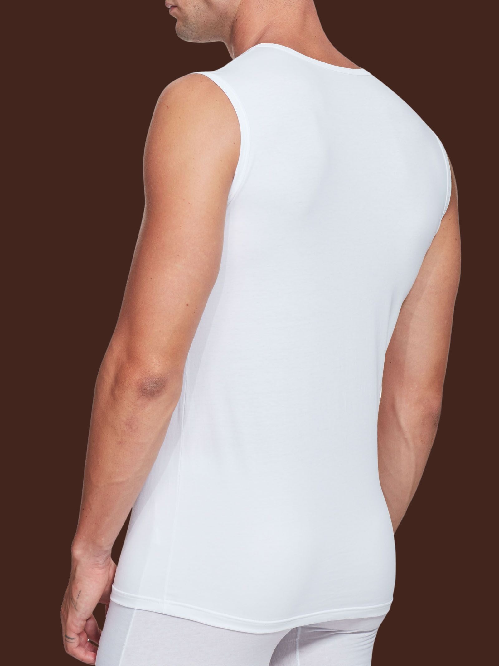 Ragno Hi-Tech canottiera uomo scollo V cotone Bianco