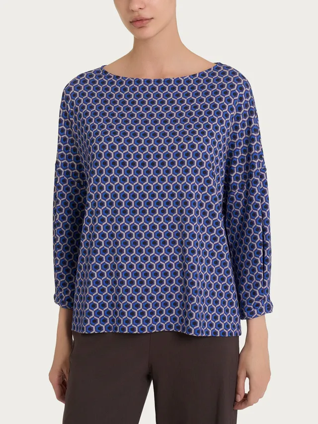 Ragno Pret-a-Porter Maglietta Barchetta Crêpe Ultimate Gray