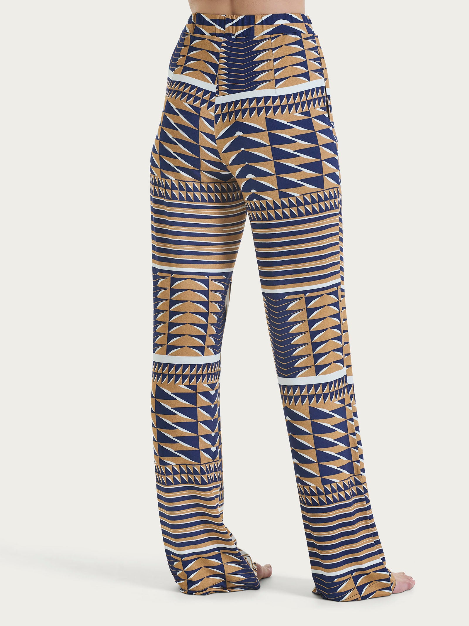 Ragno Viscosa Summer Pantalone ampio donna fantasia marrone