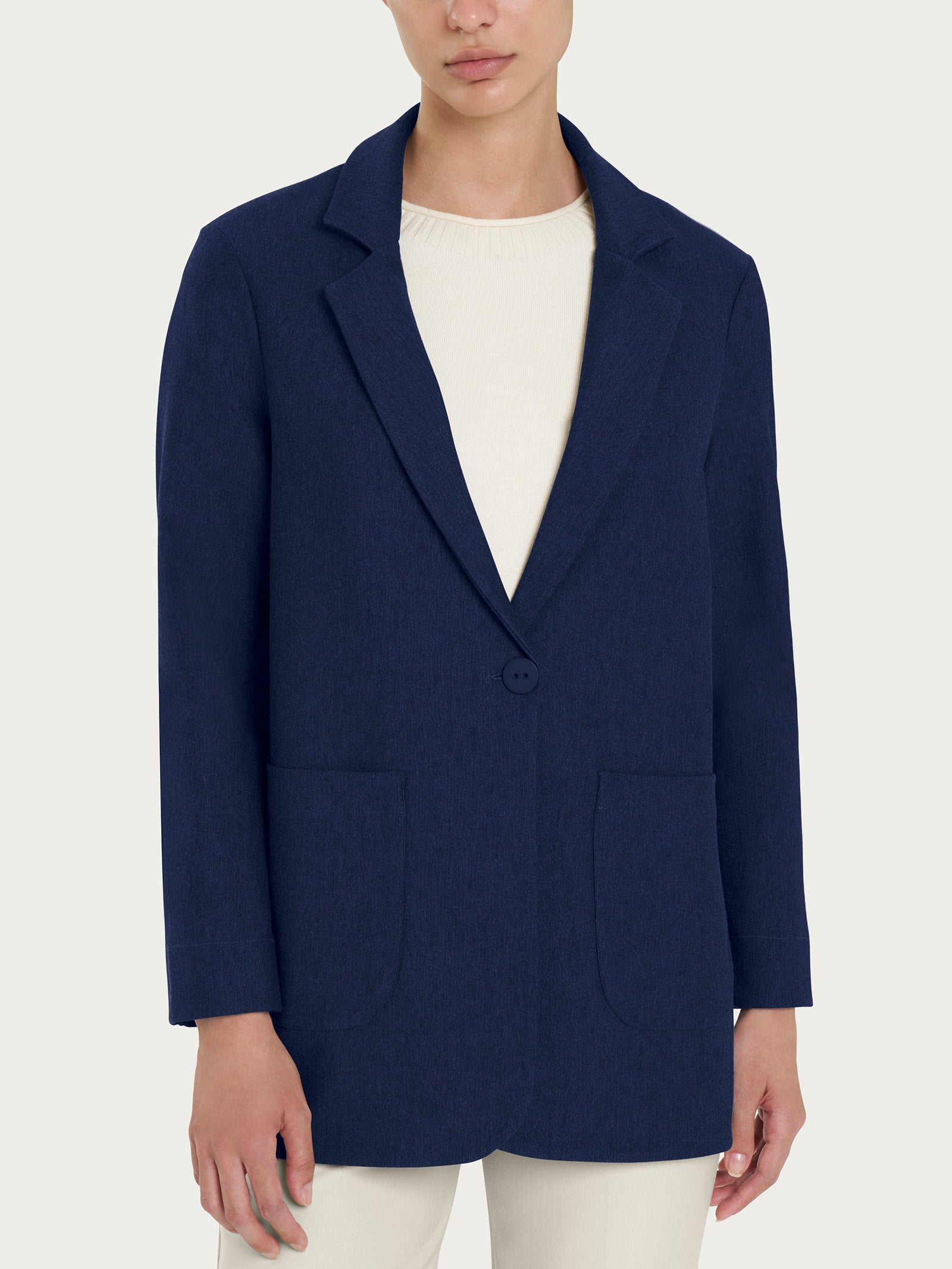 Ragno Compact blazer destrutturato Persia blu misto viscosa