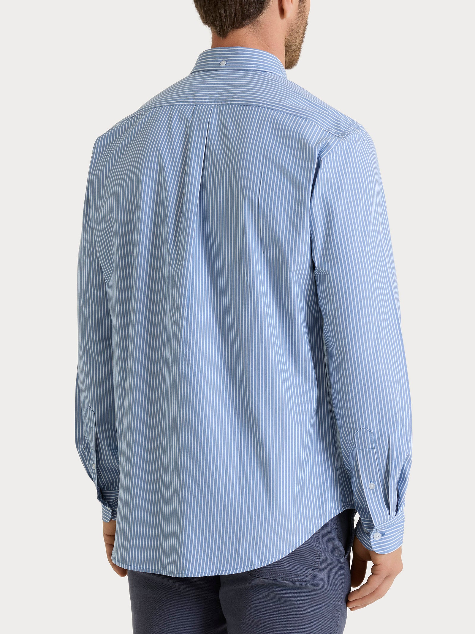 Ragno Oxford Button Down Camicia Azzurra Cotone