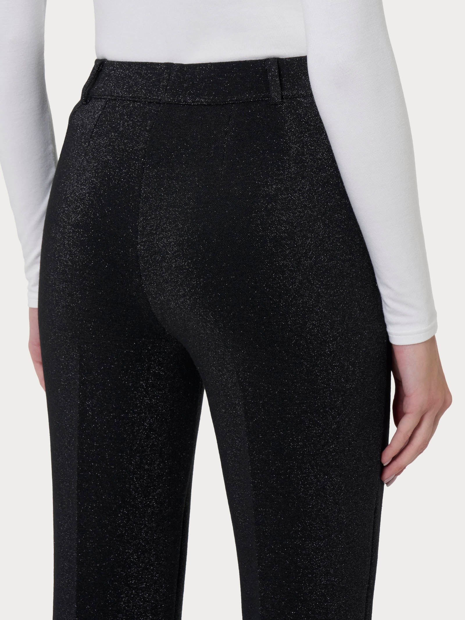 Ragno The Straight Leg pantalone dritto nero jacquard