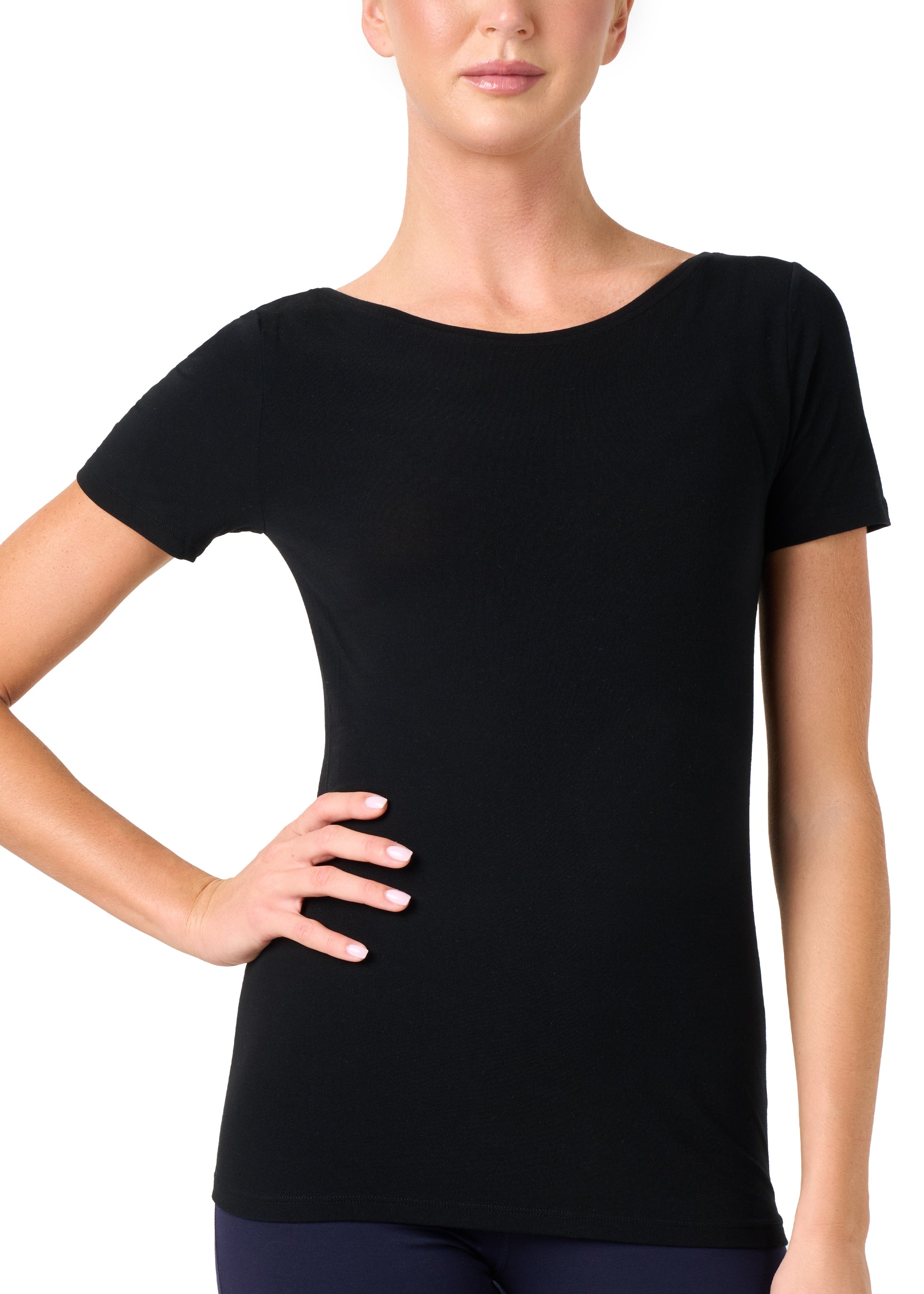 Philippe Matignon Leger maglia scollo barchetta seta modal S/M