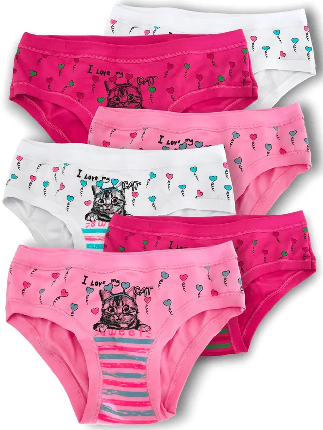 Lady C Emy mutandine bimba cotone 6 paia colori assortiti
