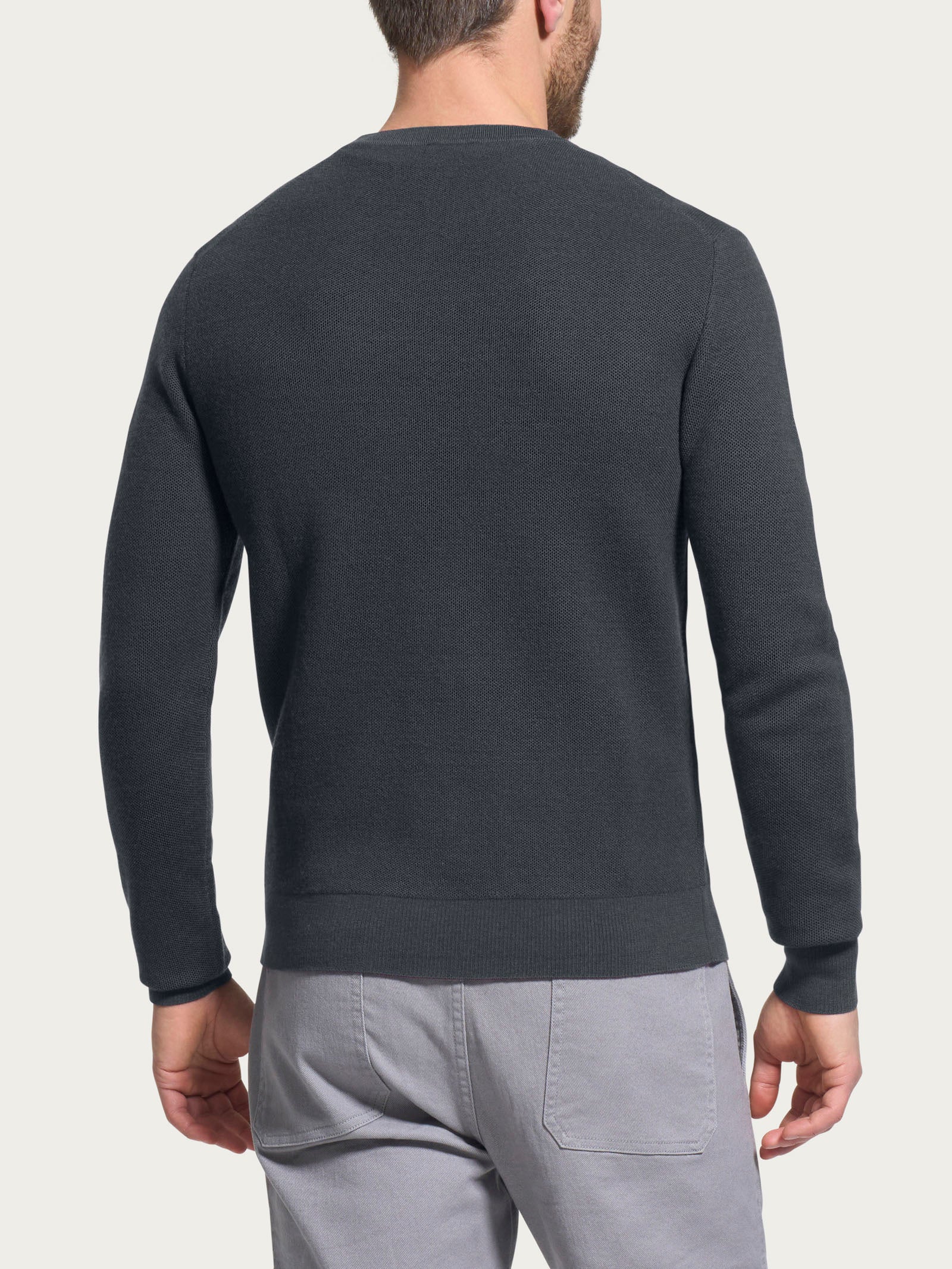 Ragno Merino Soft Girocollo maglione grigio Black Oyster