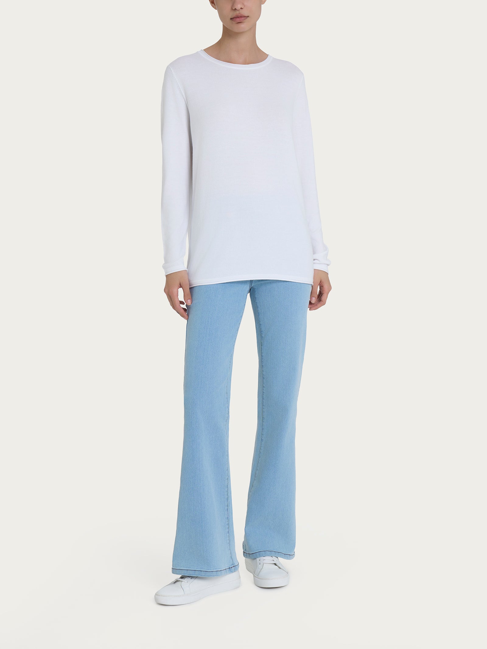 Ragno Four Seasons Girocollo Maglia Manica Lunga Bianco Soft