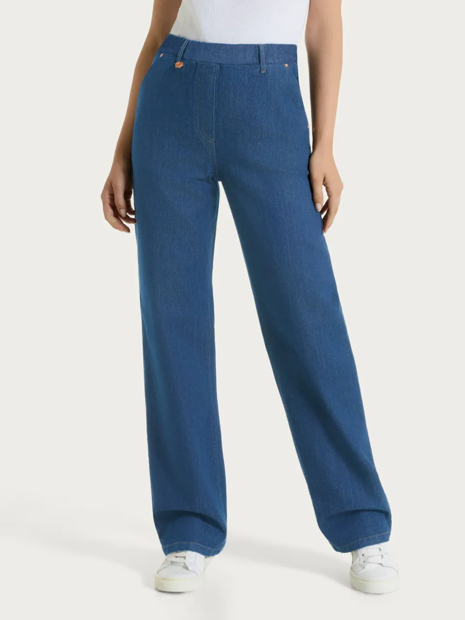 Ragno Super Denim Light Denim jeans ampio delavé wide leg