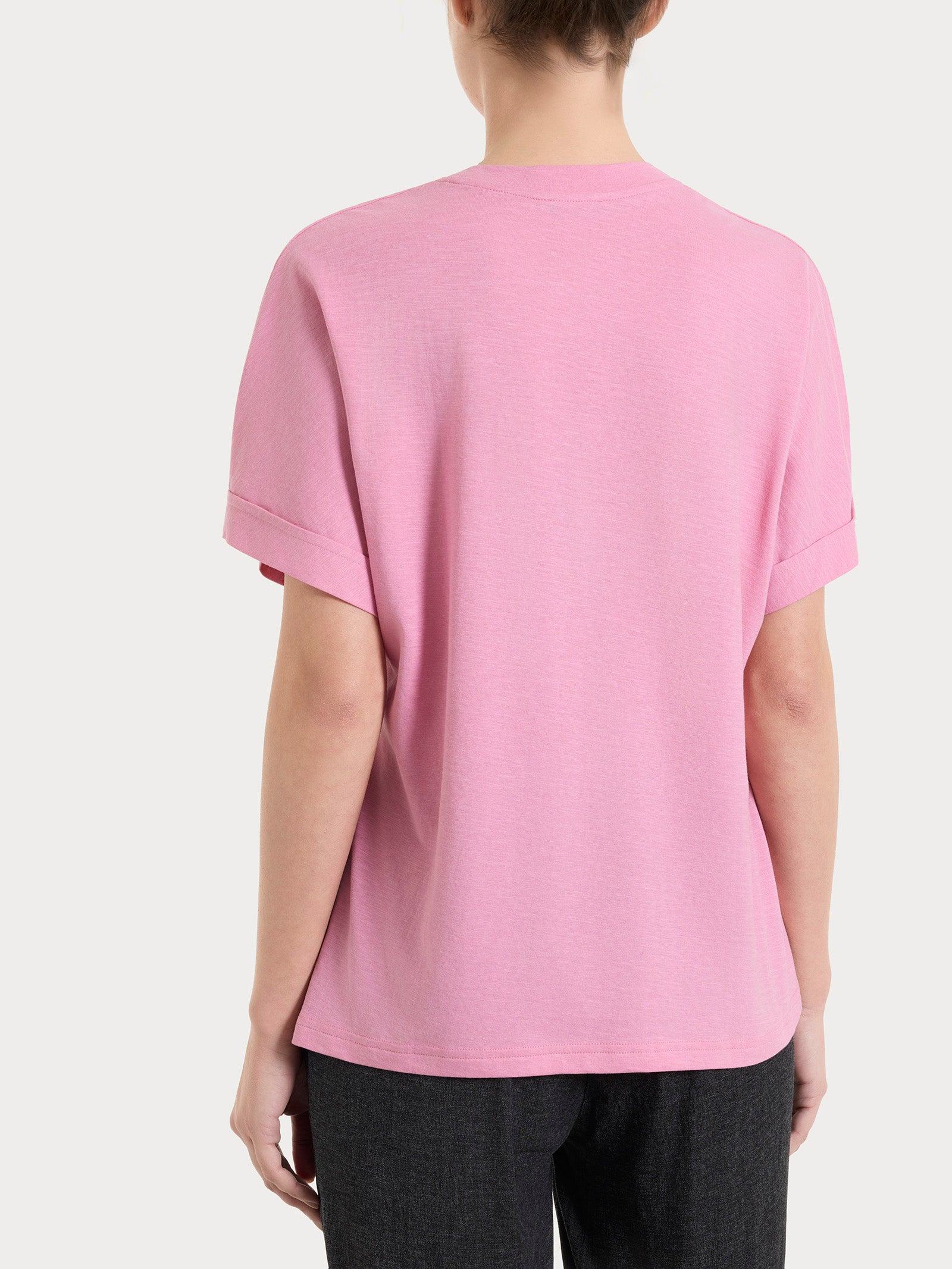 Ragno Puro Cotone t-shirt manica over jersey rosa