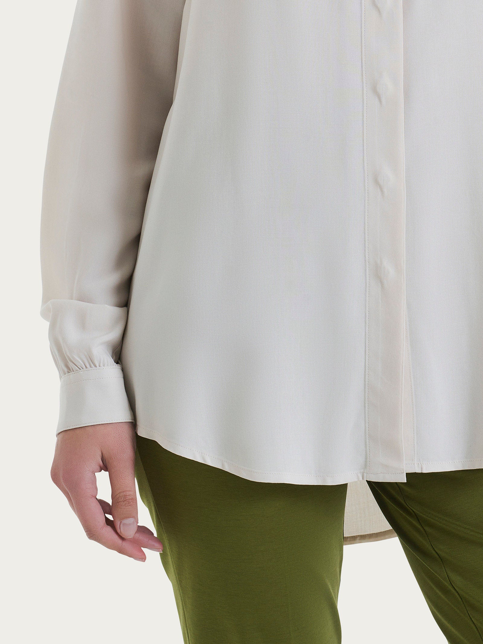 Ragno EcoSeta camicia manica lunga champignon aperta