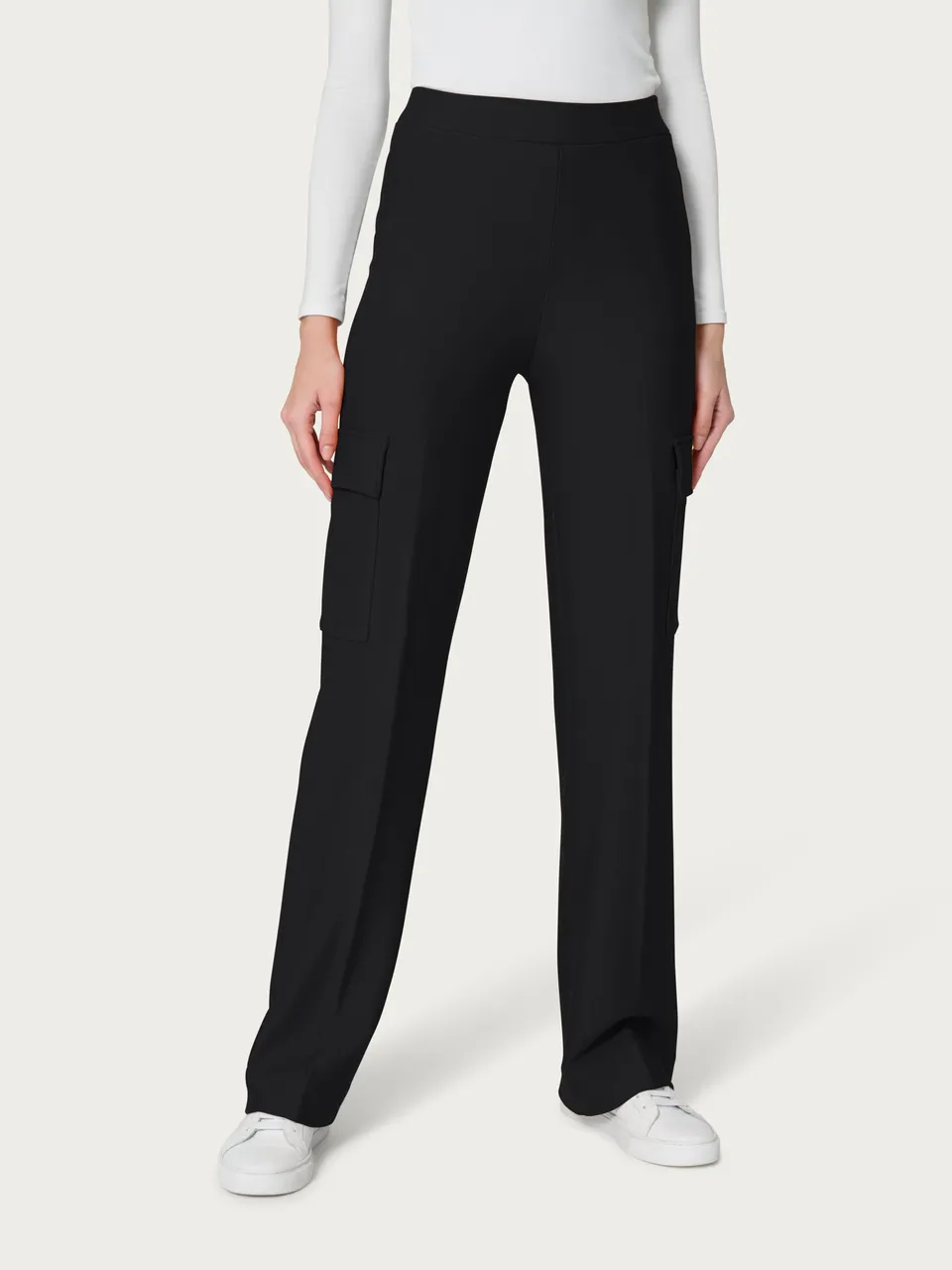 Ragno Eco Techno Fleece Pantalone Cargo Nero Ampio