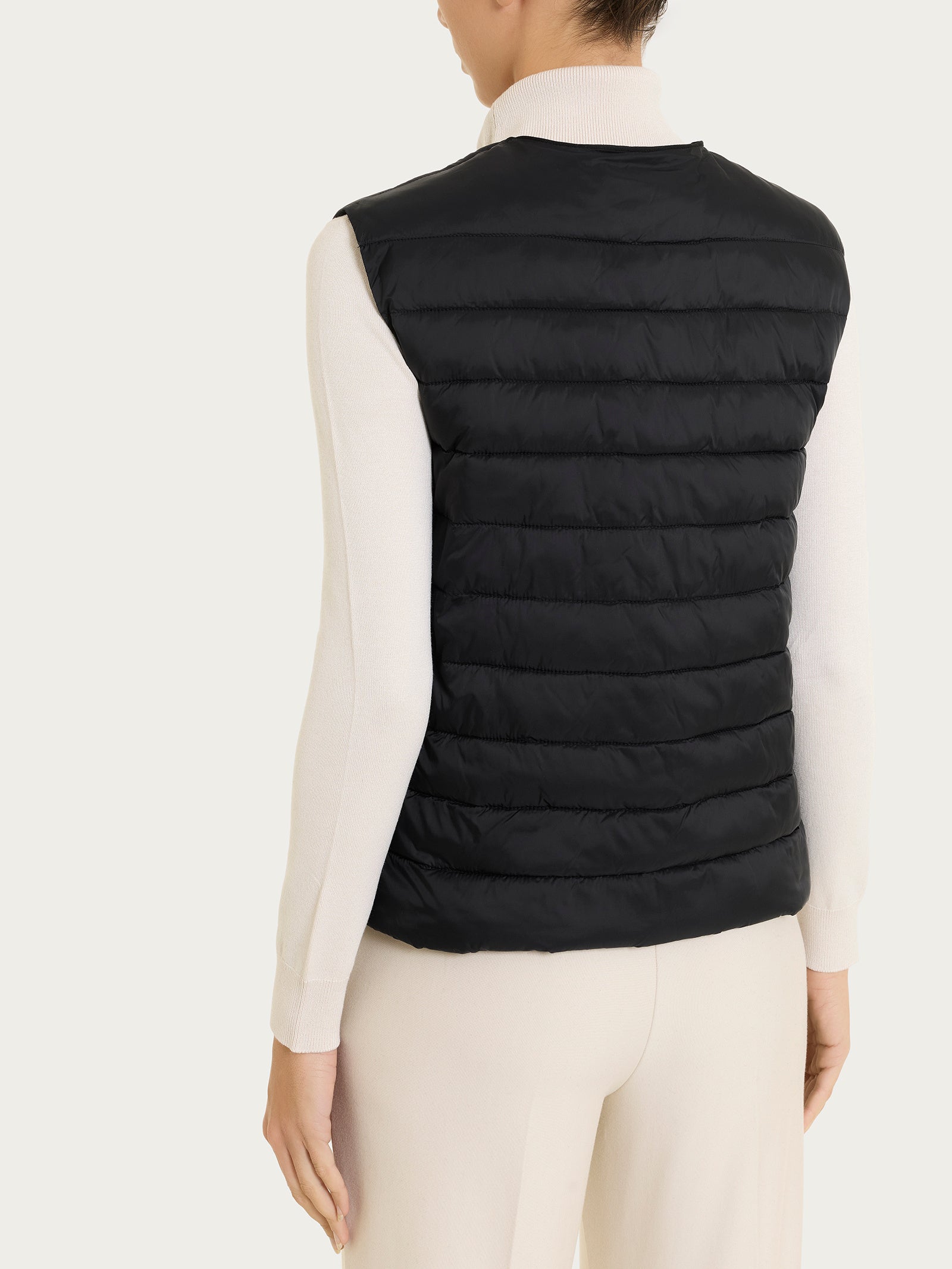 Ragno Ultralight piumino smanicato donna nero ultraleggero