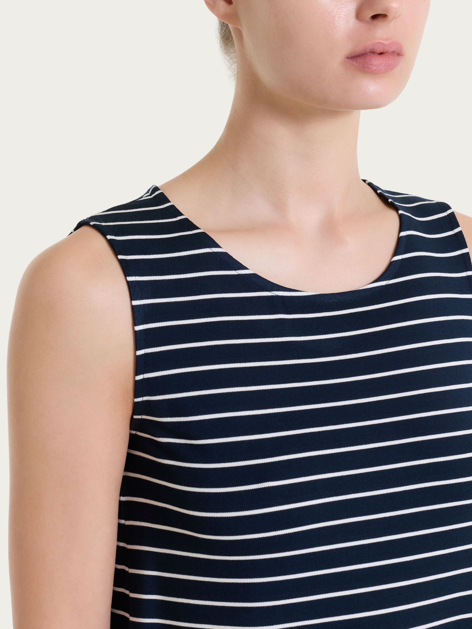 Ragno Summer Light top spalla larga Fant. Bleu a righe