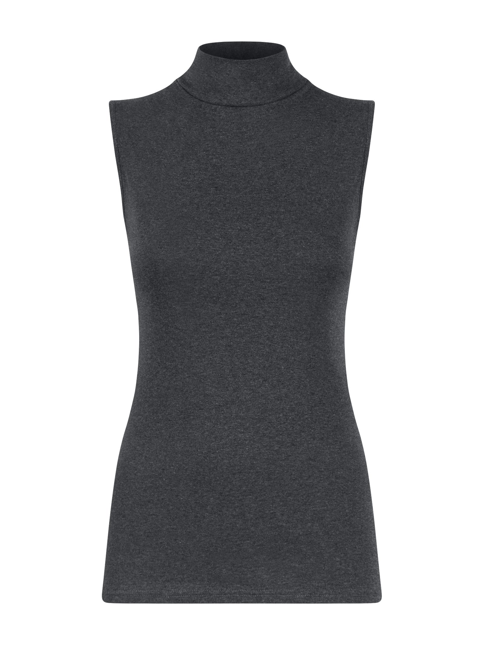 Ragno Thermo Cotton smanicato donna collo alto Ardesia Mel.