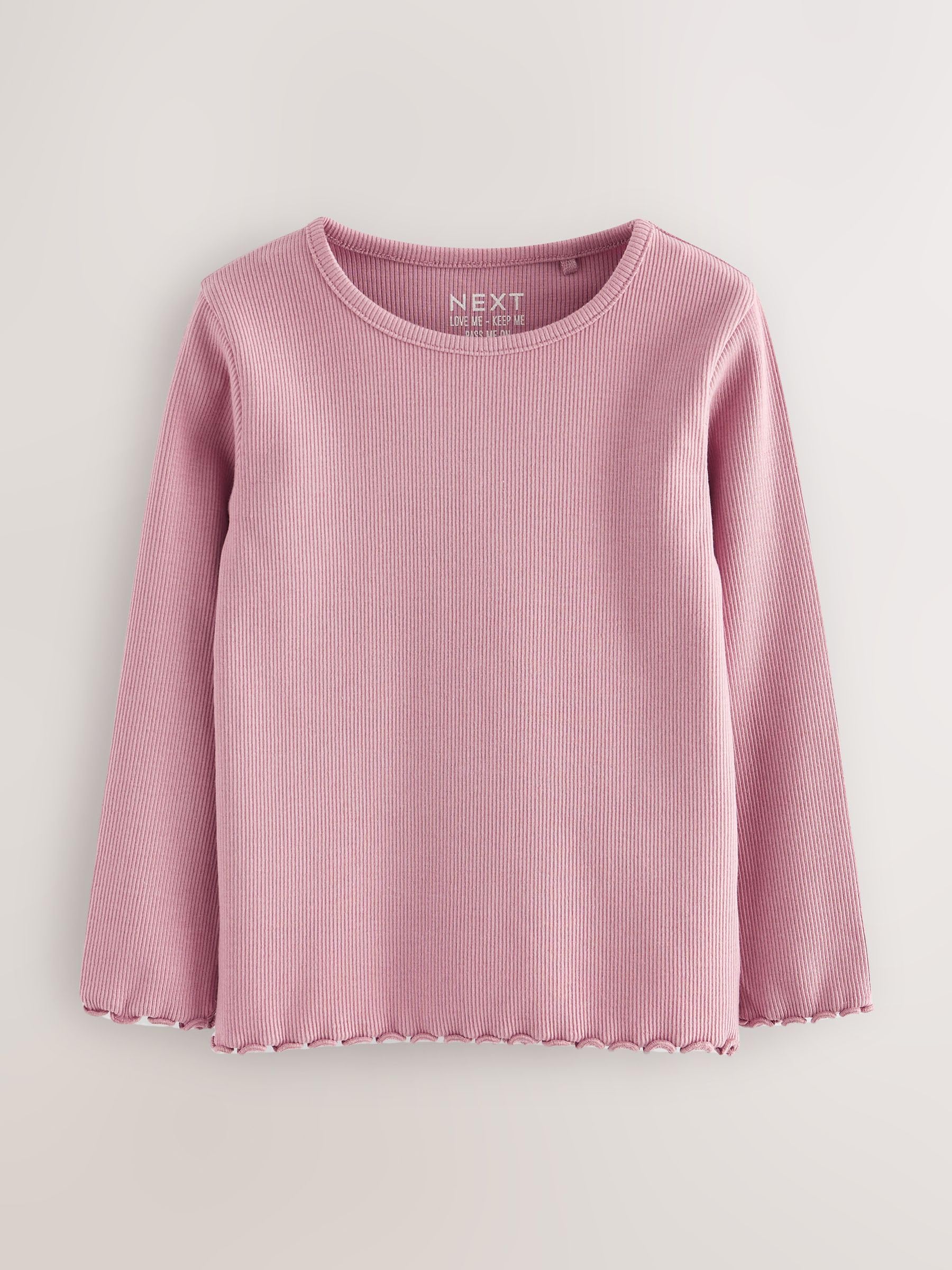 Geo Next top coste bambina maniche lunghe 5 pezzi a costine