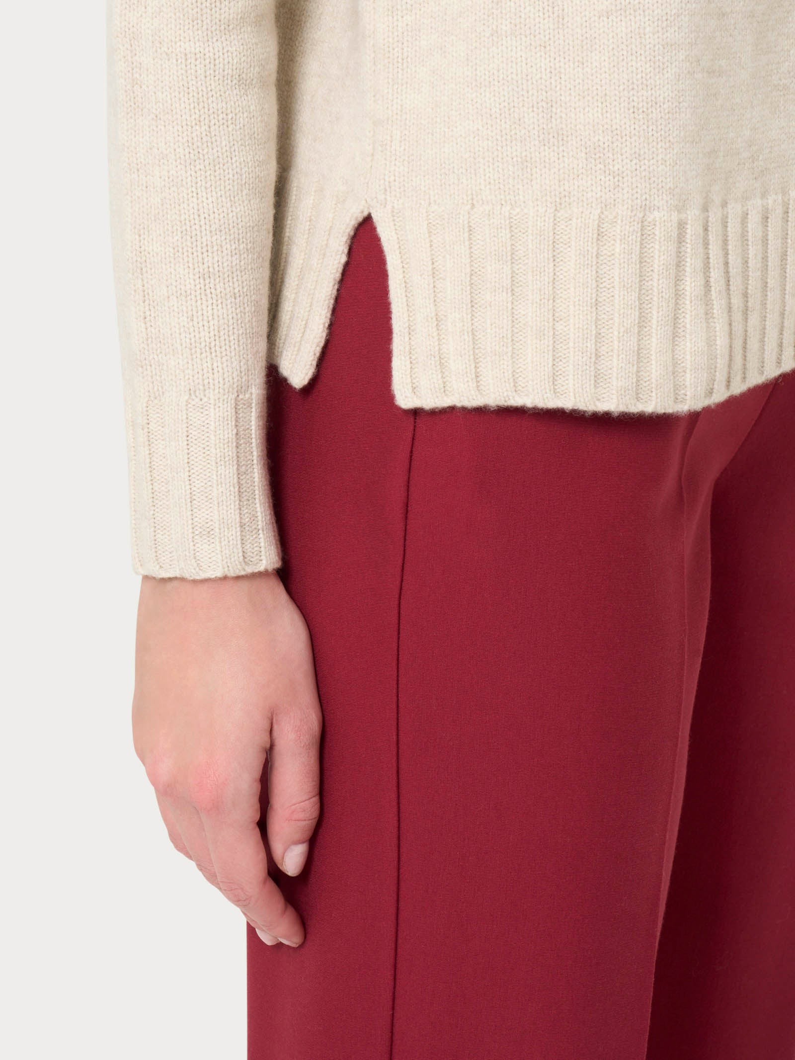 Ragno Merino Soft lupetto donna lana champignon mel