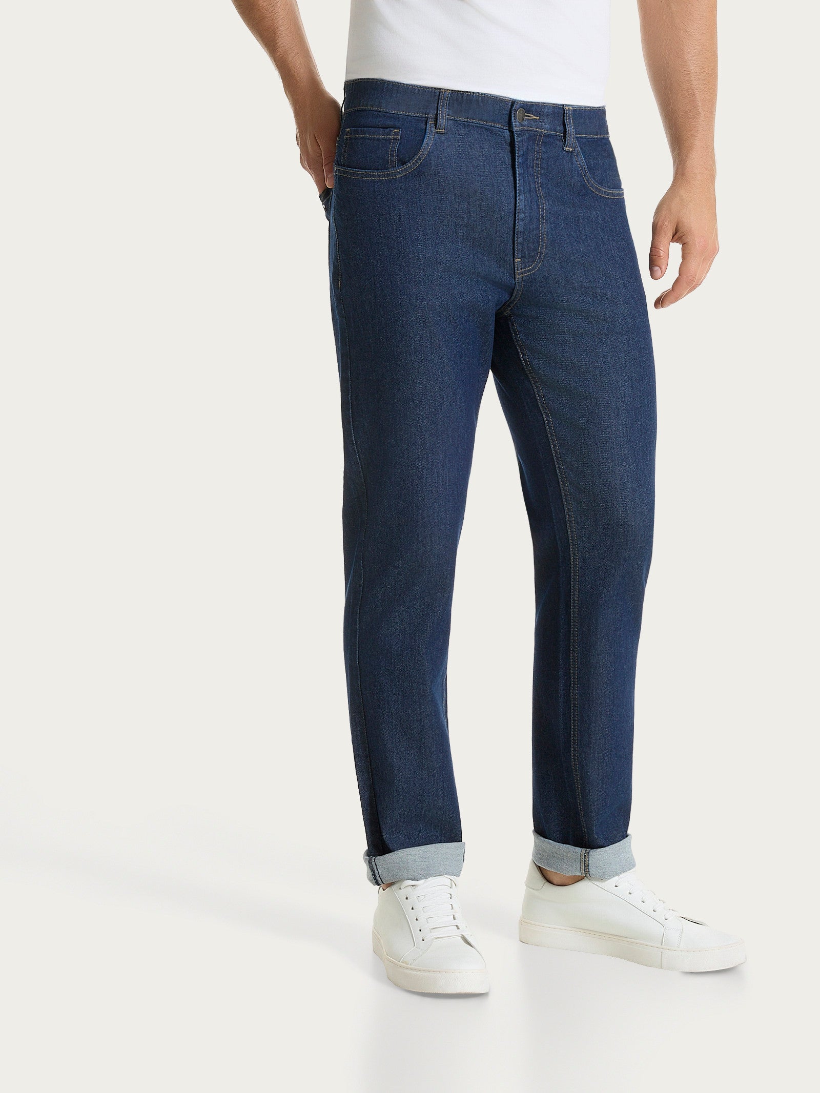 Ragno Super Denim Jeans 5 tasche indigo cotone elasticizzato