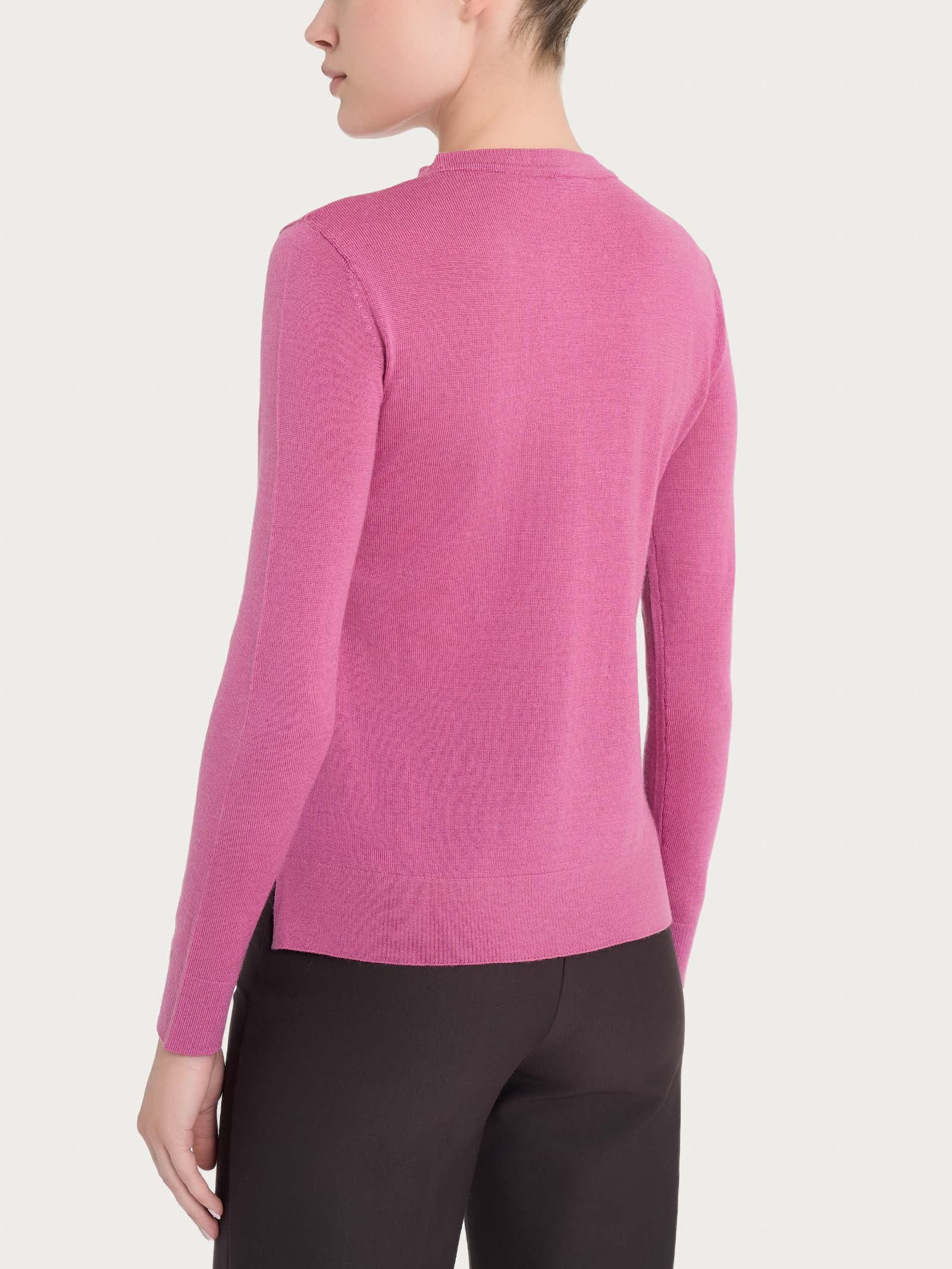 Ragno Merino Soft Girocollo maglia red violet lana