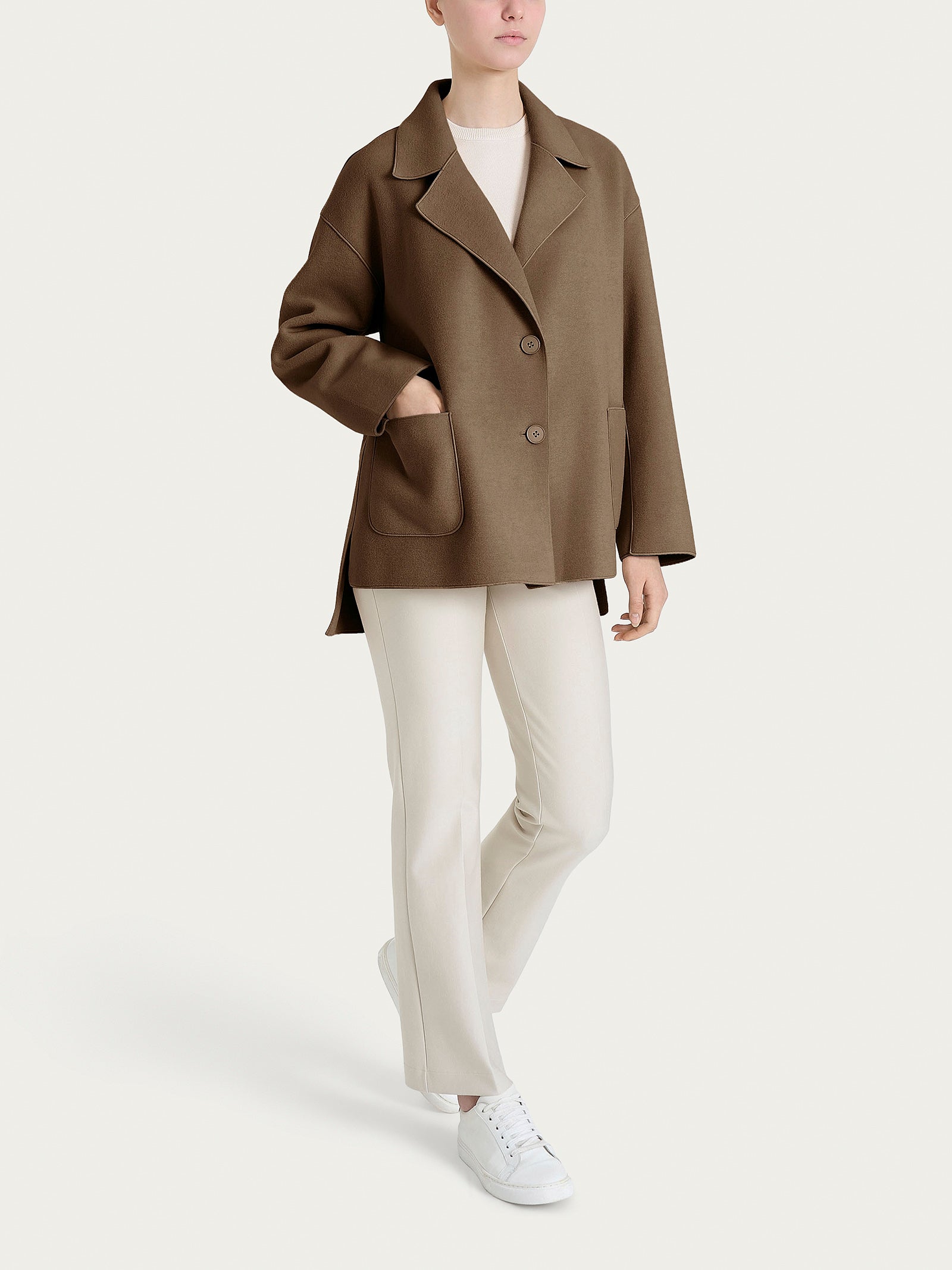 Ragno Vegan Wool cappotto caban caldo Rain Drum