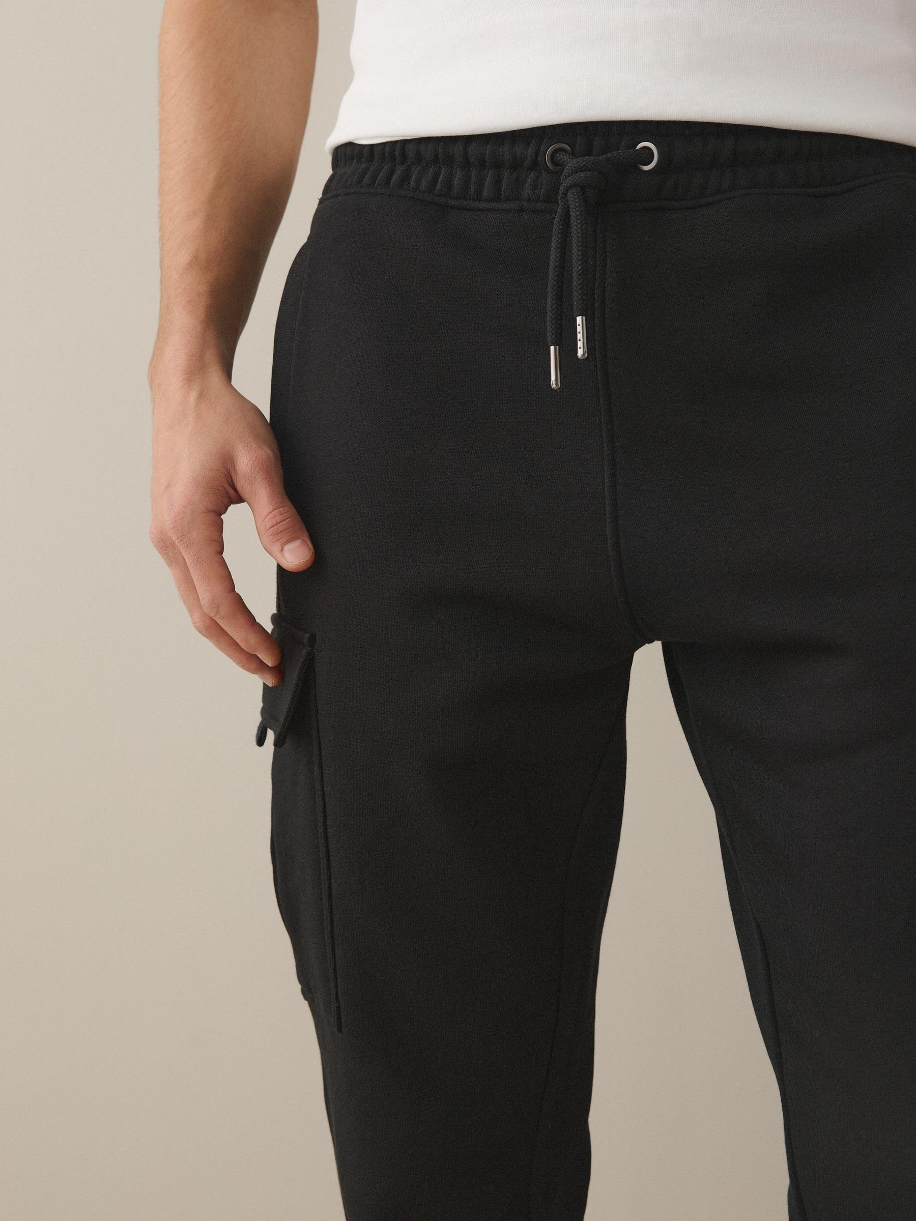 Next pantaloni cargo jogging uomo pesanti spazzolati taglia S