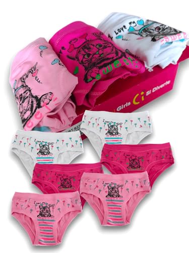 Lady C Emy mutandine bimba cotone 6 paia colori assortiti