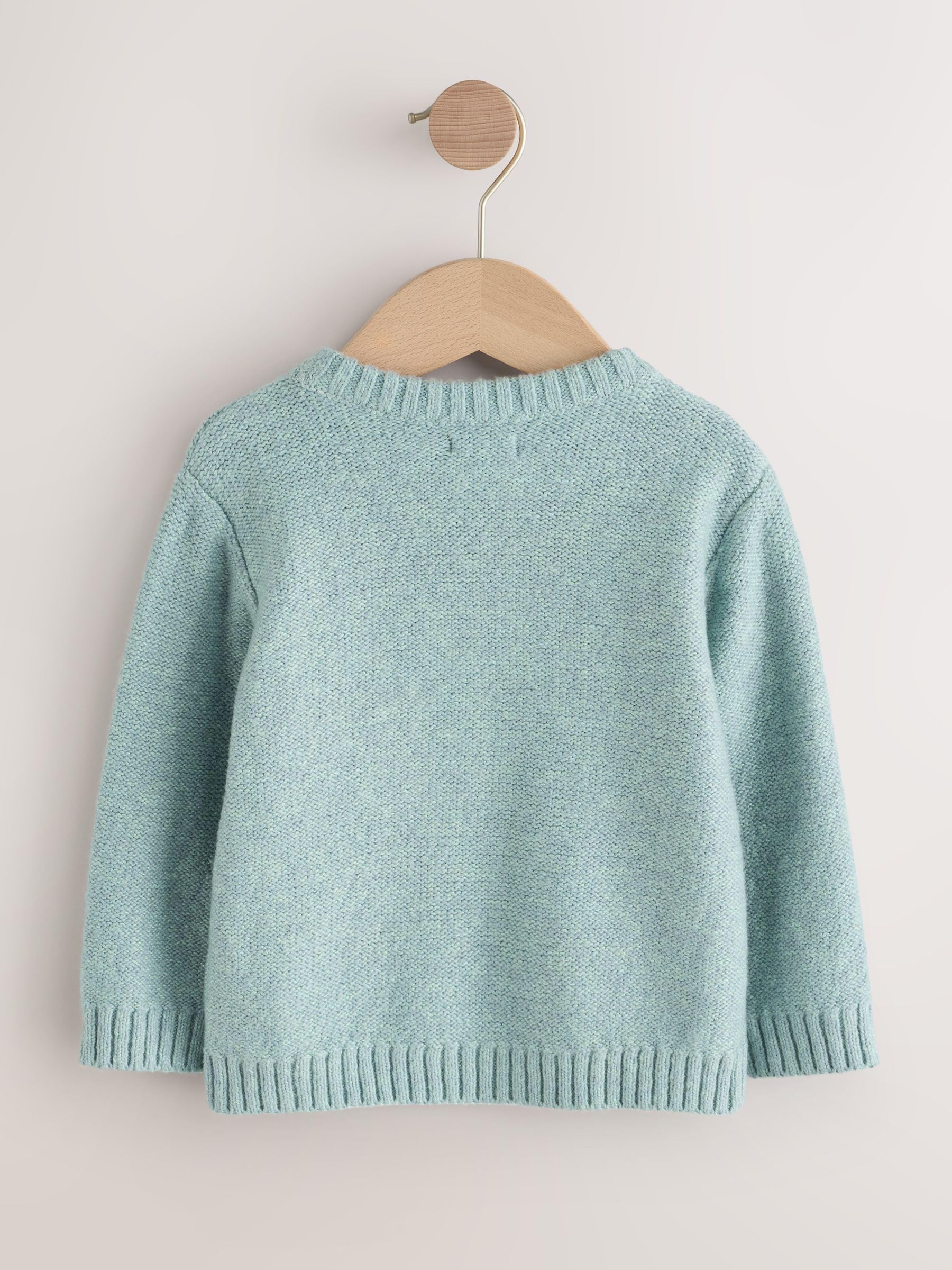 Next Maglia Natale Bambino Lavorata a Maglia Mineral Blue