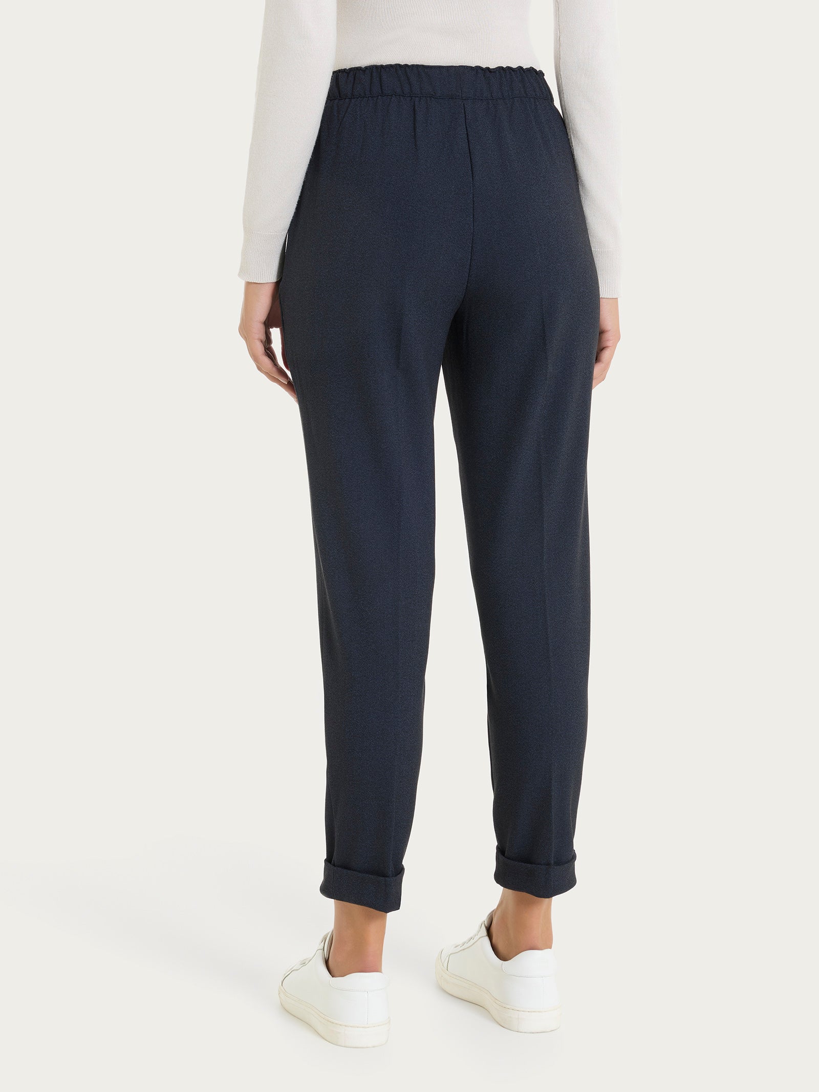 Ragno Flannel Twill Pantalone chino slim bleu mel