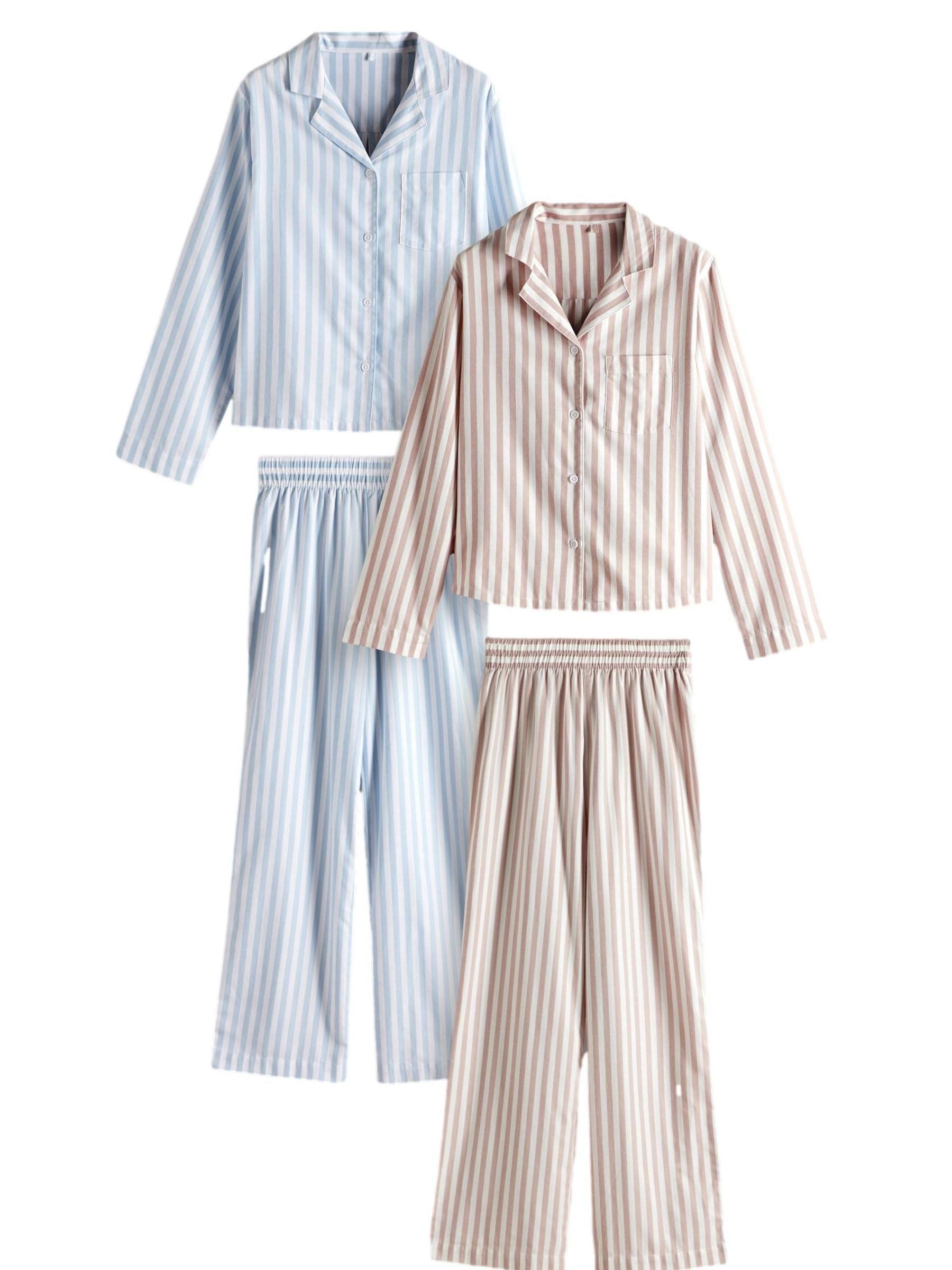 Geo Next The Set Flanella Pigiama Donna 2 Pezzi Bottoni