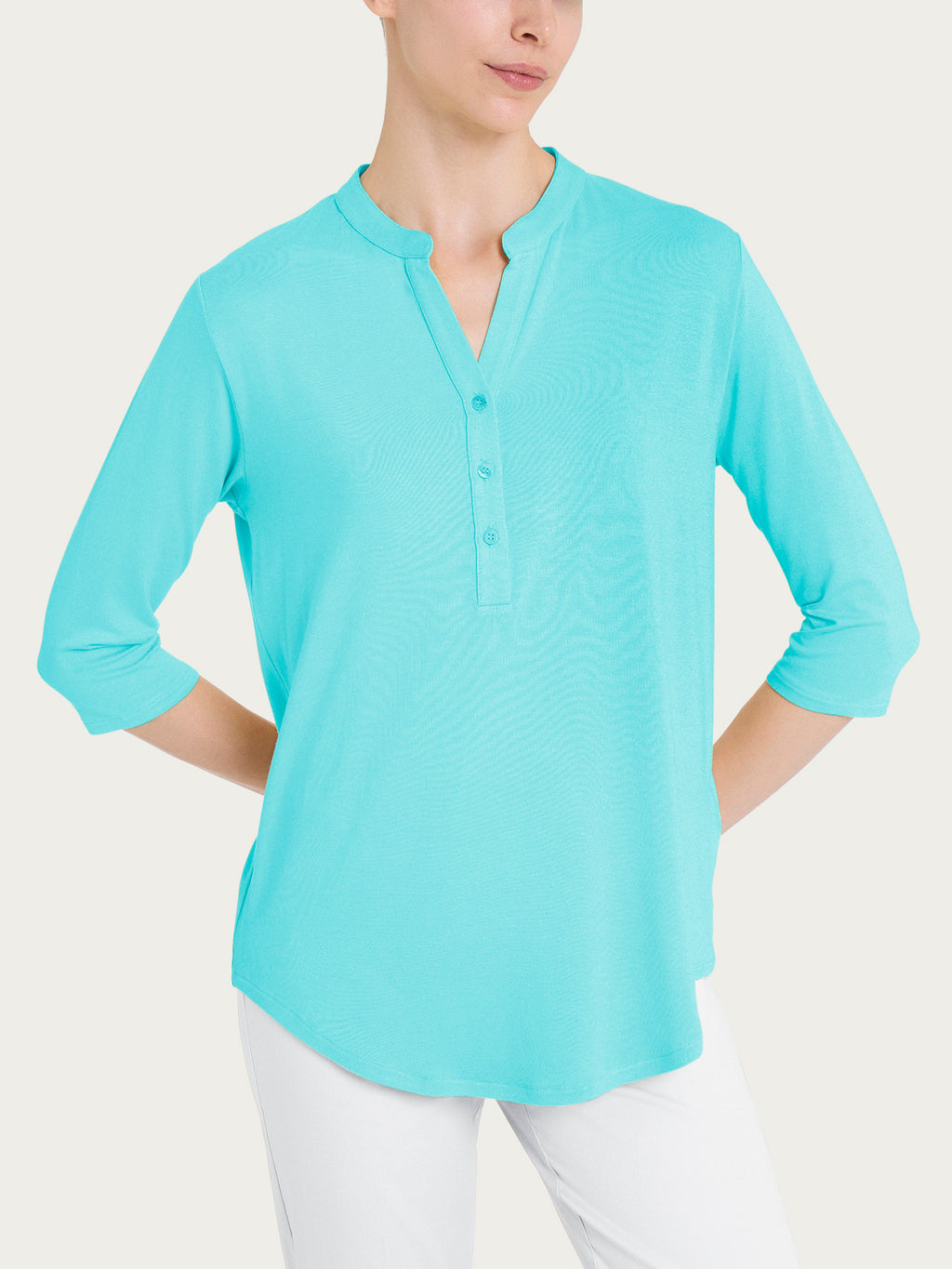 Ragno Viscosa Summer Maglia Manica 3/4 Pool Blue traspirante