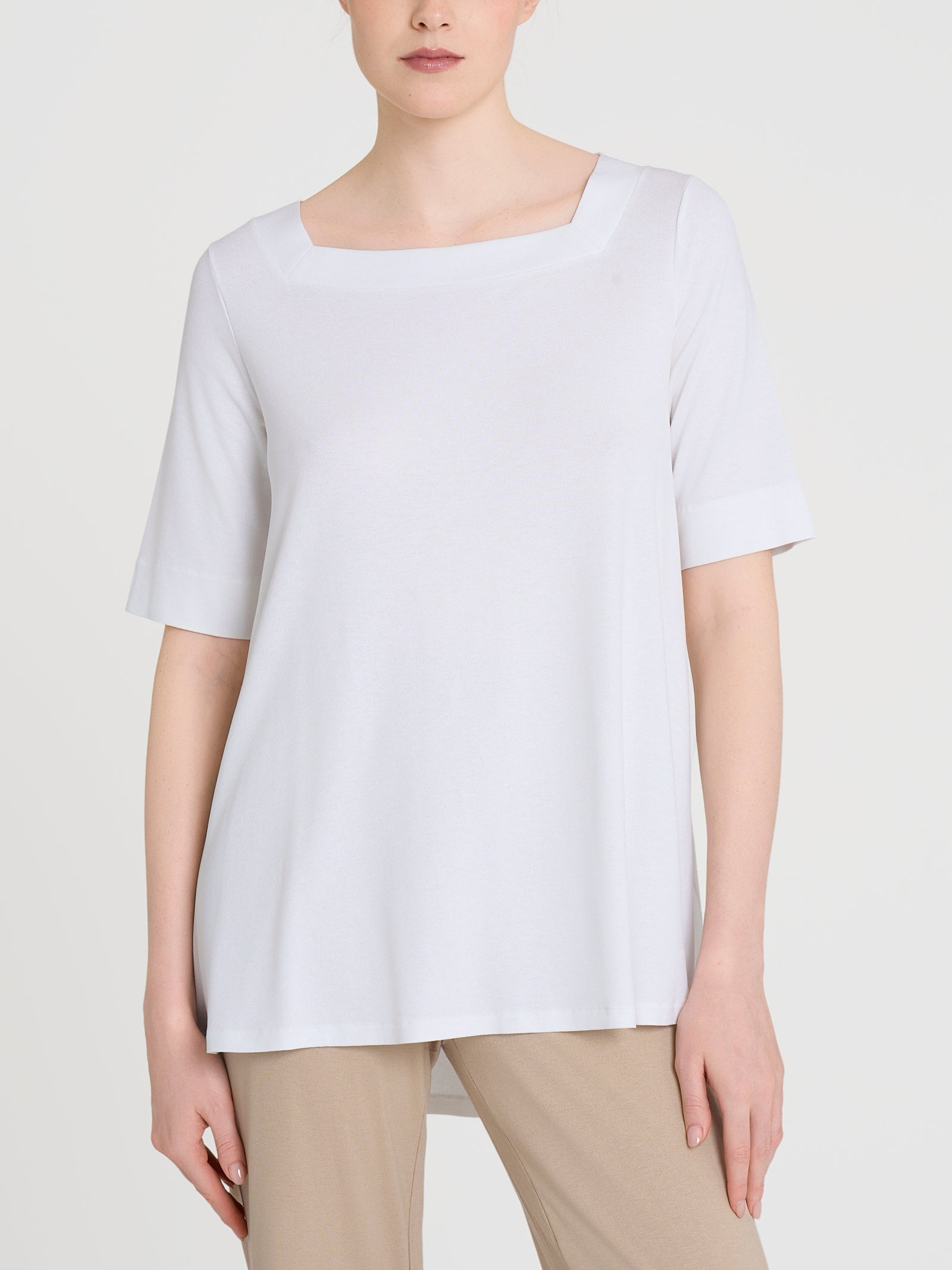 Ragno Viscosa Summer Maglietta Donna Bianco Manica 3/4 Viscosa
