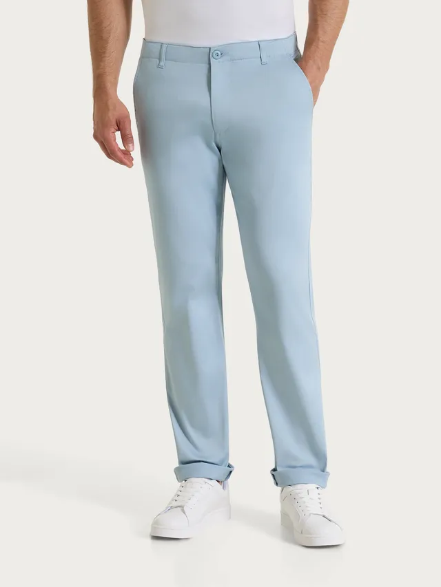Ragno Satin Power Pantalone Chino Dusty Blue Cotone