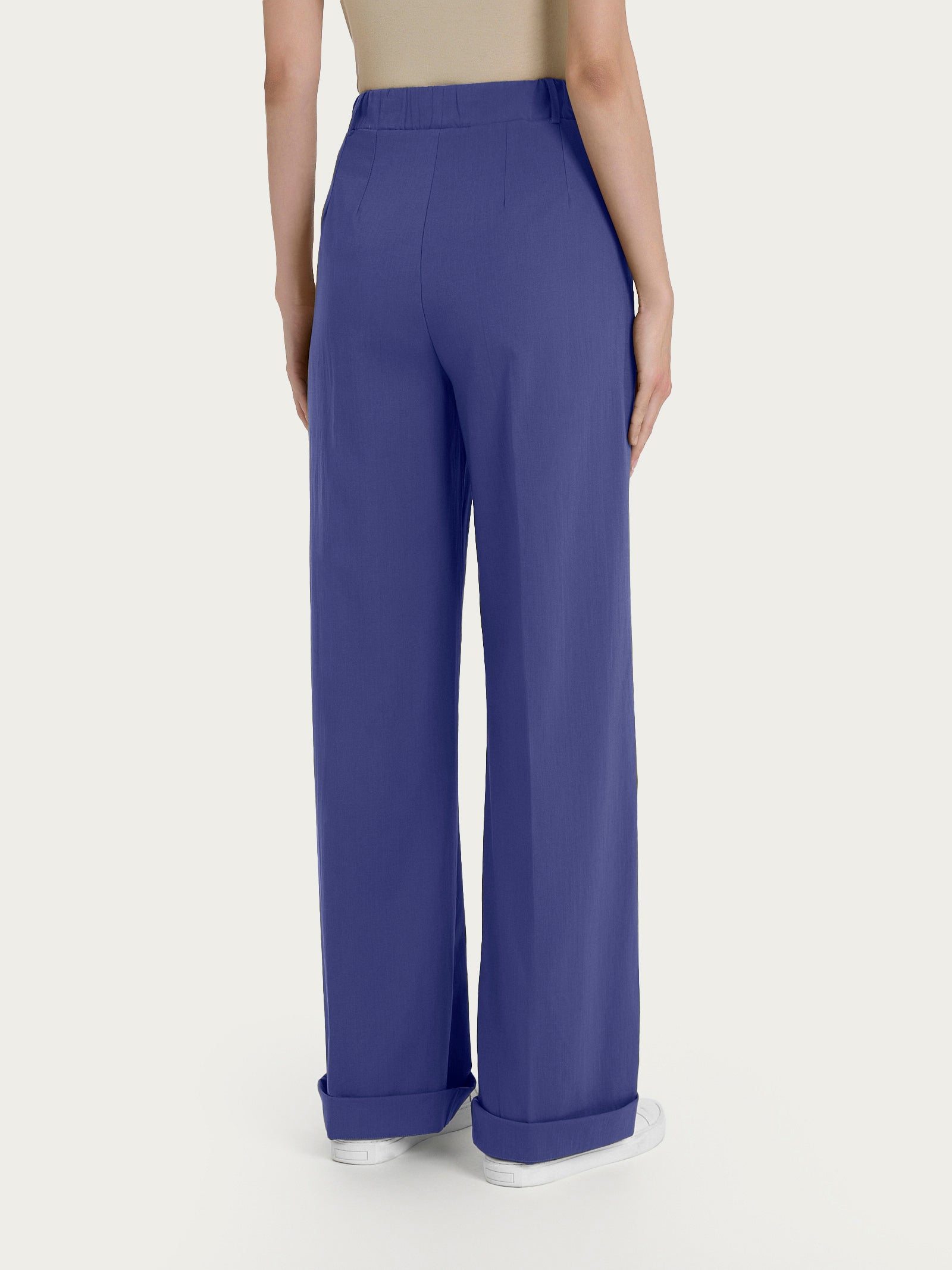 Ragno Super Natural The Wide Leg pantalone ampio blu