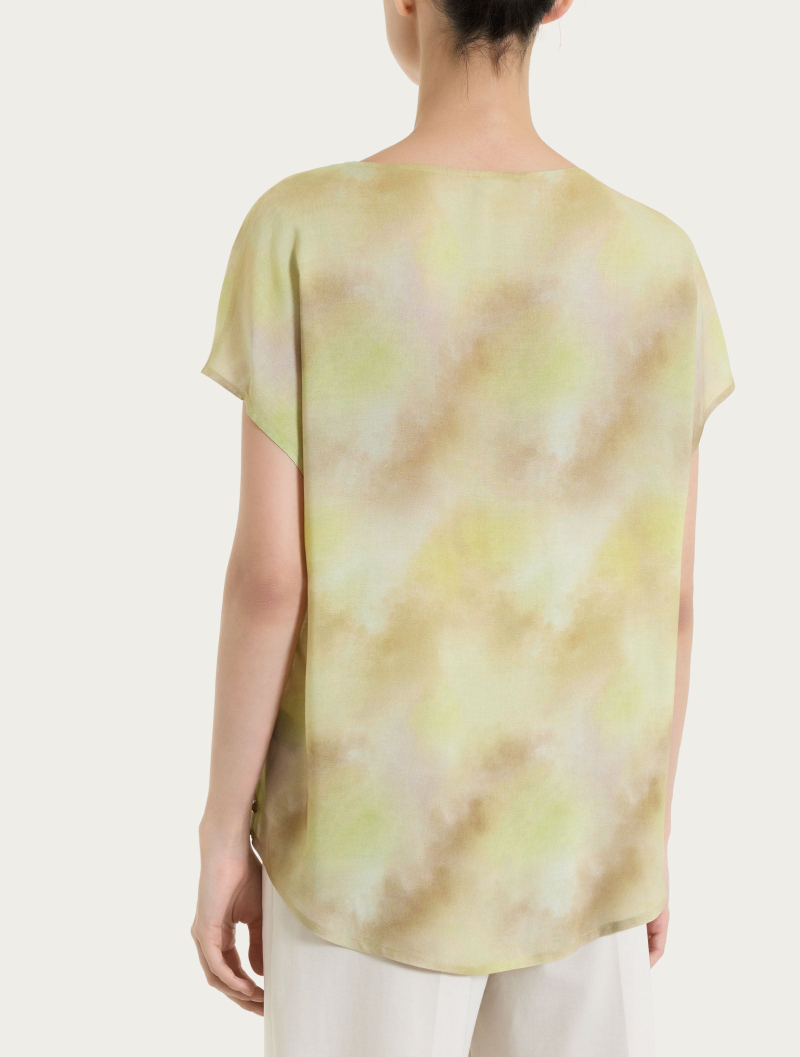 Ragno EcoSeta blusa manica corta khaki