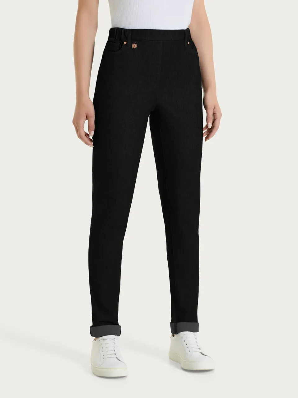 Ragno Light Denim Jeans 5 Tasche Nero skinny