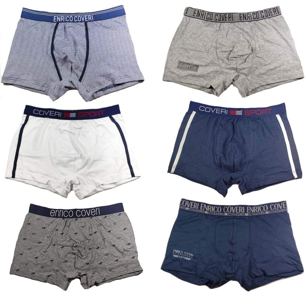Enrico Coveri boxer uomo cotone assortiti 6 paia taglia S