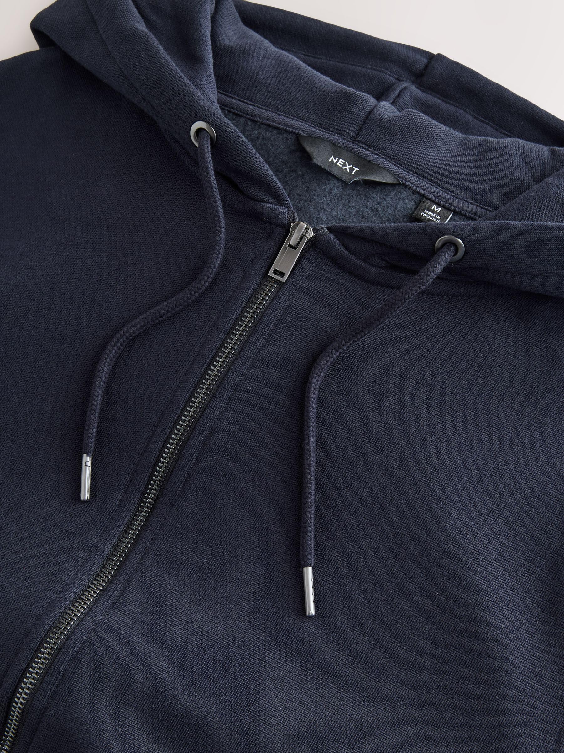 Next felpa zip-up uomo cappuccio cotone spazzolato 3XL